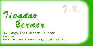 tivadar berner business card